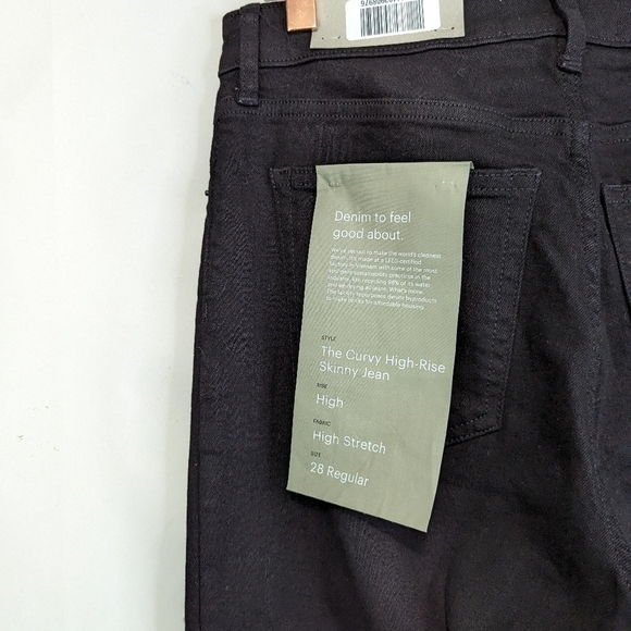 Everlane Denim Womens Black The Curvy High Rise Skinny Jean Crop NEW - Picture 11 of 16